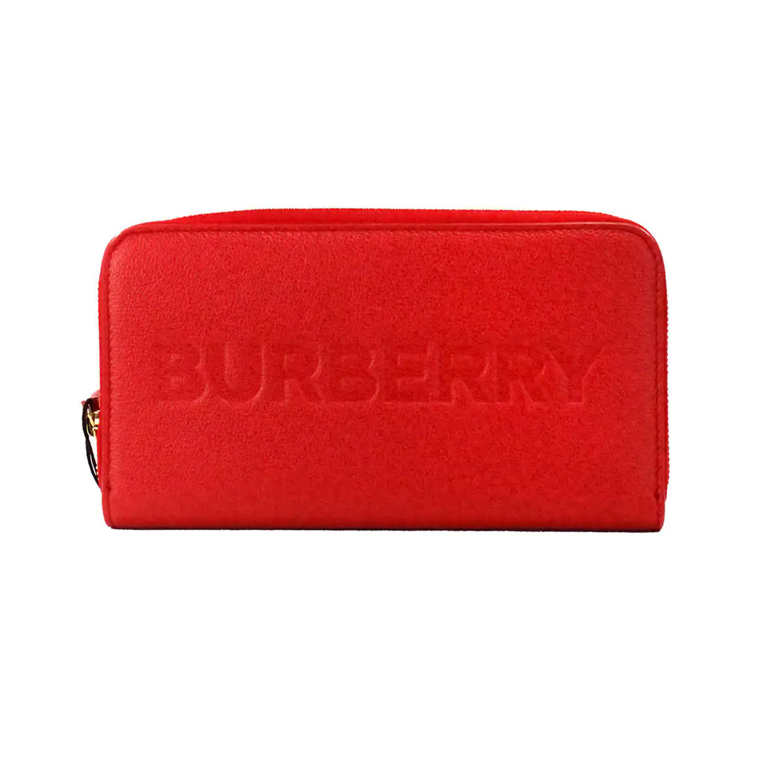 Burberry Elmore Red Branded Embossed Leather Continental Clutch Wallet - Blingy Bag LLC