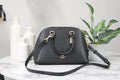 Coach (2553) Katy Medium Black Crossgrain Leather Satchel Dome Handbag - Blingy Bag LLC