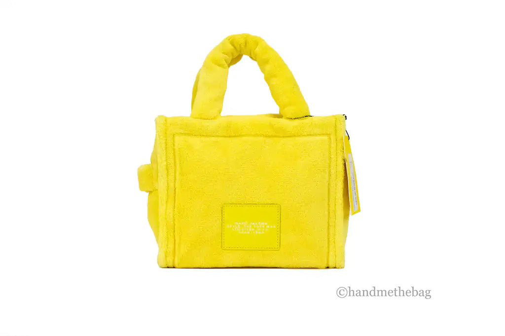 Marc Jacobs The Terry Tote Yellow Mini Soft Terry Fabric Crossbody Bag Handbag - Blingy Bag LLC