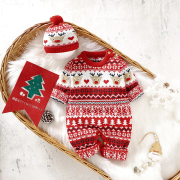 Christmas Pattern Newborn Romper - Blingy Bag LLC