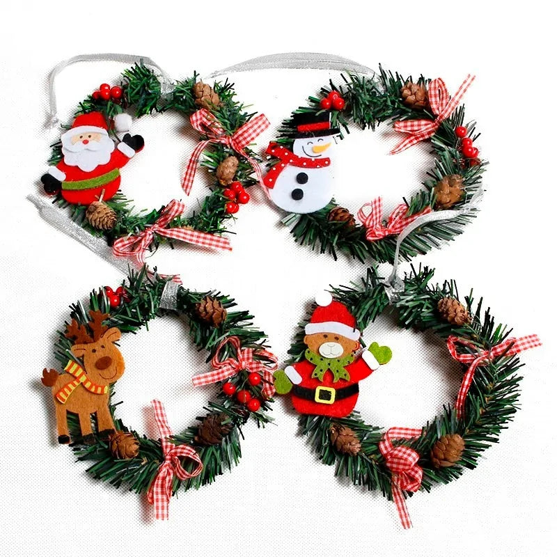 Christmas Wreath Wood Christmas Decor - Blingy Bag LLC