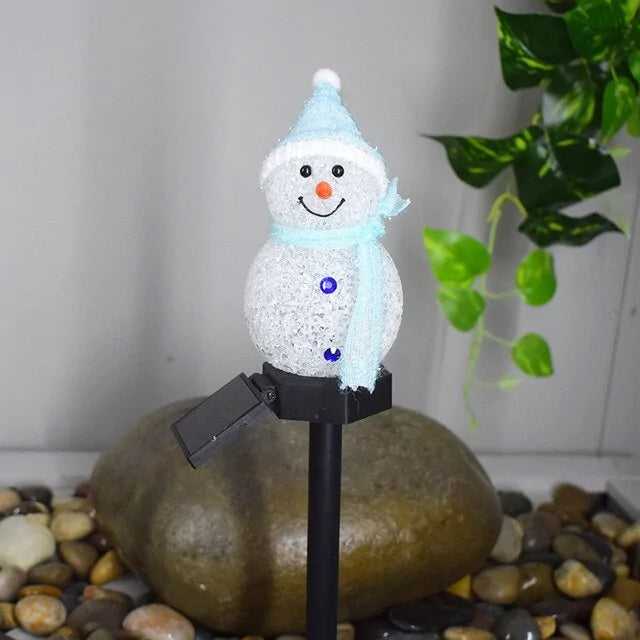 Solar Christmas Lights Snowman - Blingy Bag LLC