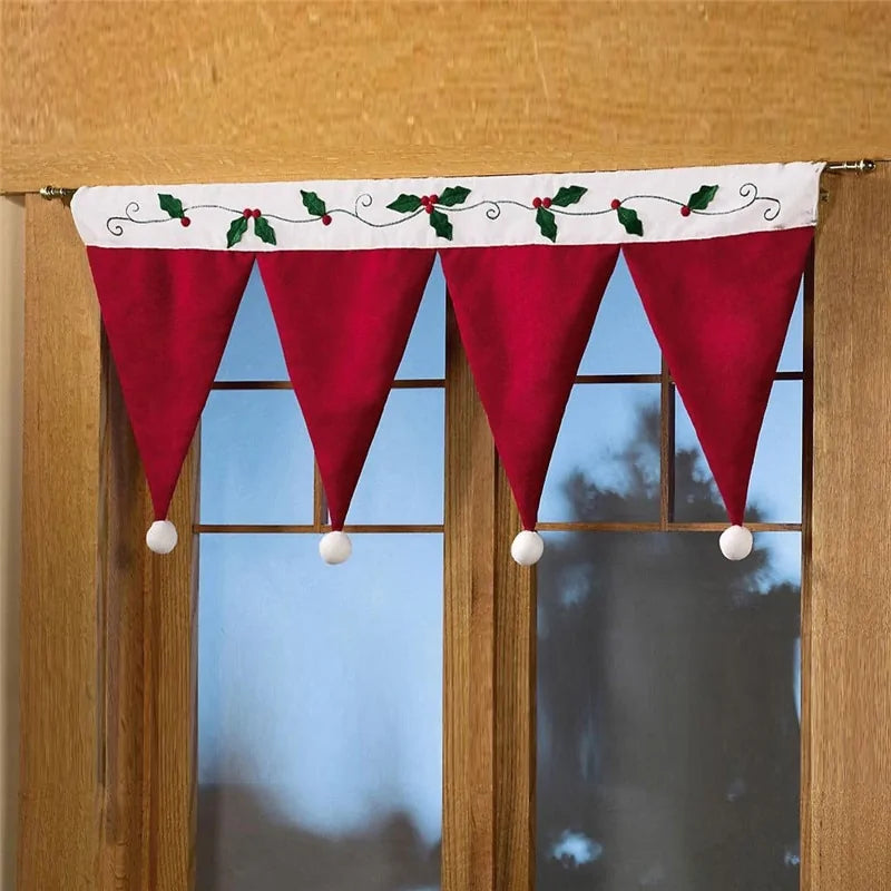 Merry Christmas Window Curtain - Blingy Bag LLC