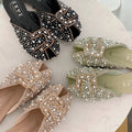 Peep Toe Glitter Loafers - Blingy Bag LLC