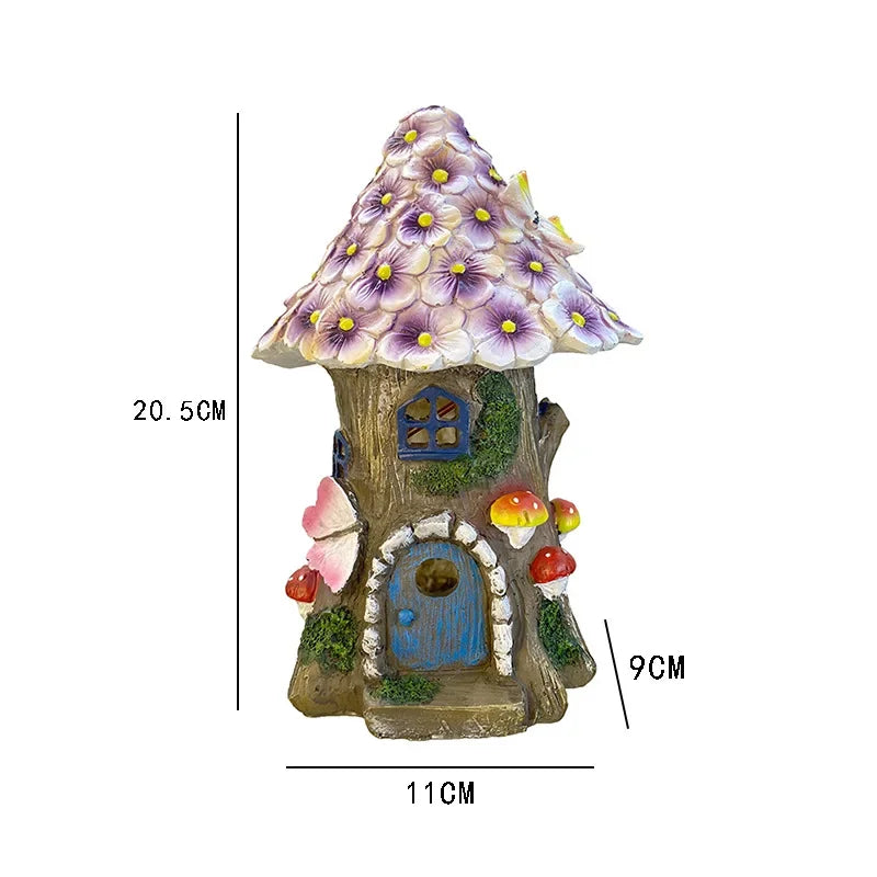 Miniature Solar Flower House - Blingy Bag LLC