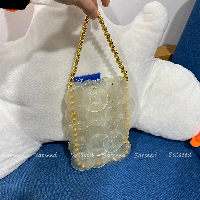 Shell Sequin Beaded Bag - Blingy Bag LLC