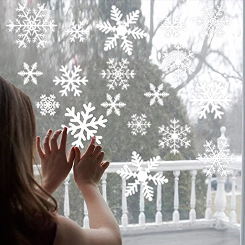 White Snowflake Wall Sticker Set - Blingy Bag LLC