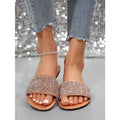 Glitter Summer Flat Slippers - Blingy Bag LLC