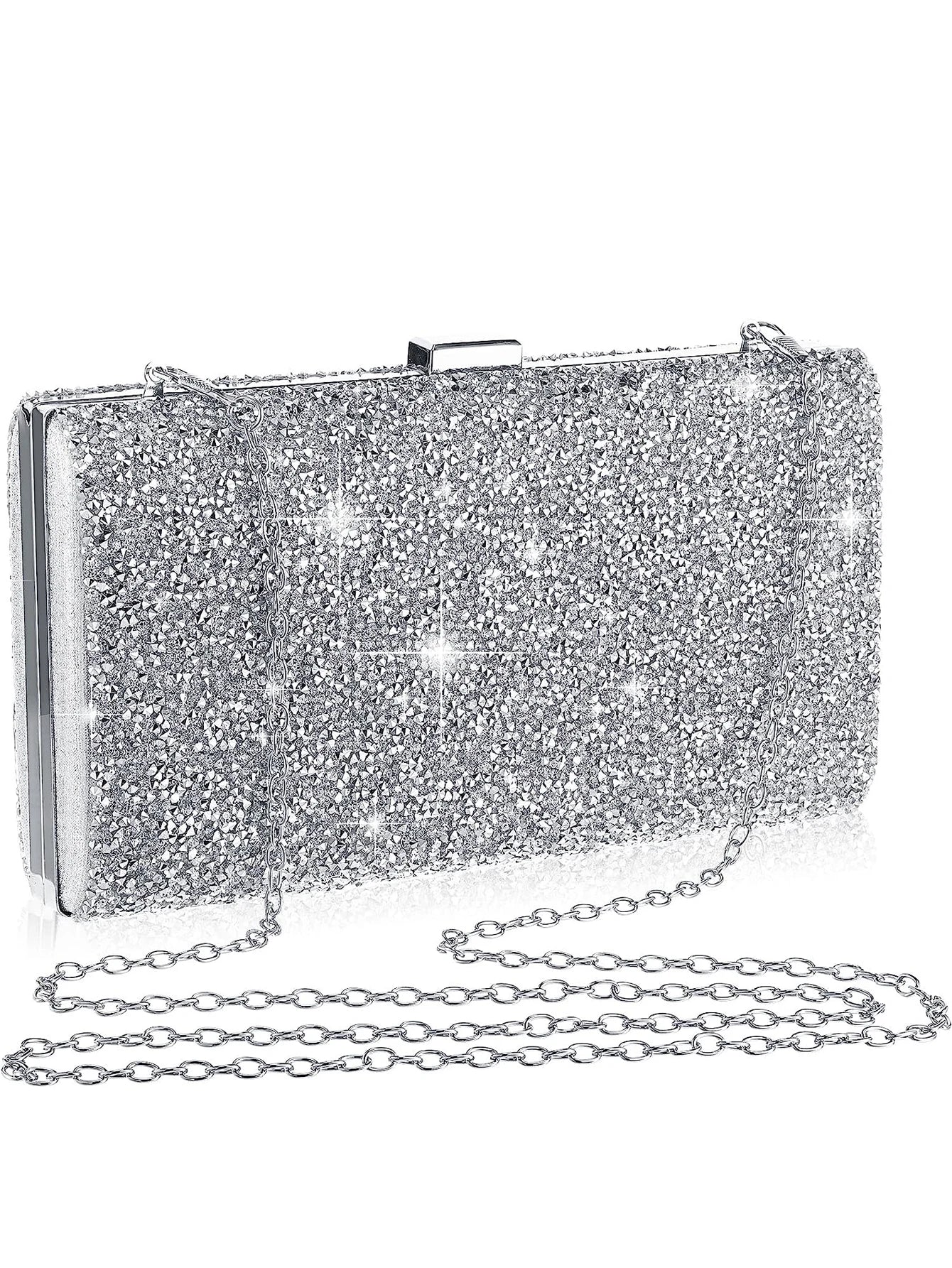Women’s Sparkling Diamond Handbag – Elegant Crossbody Bag for Wedding & Dinner Party