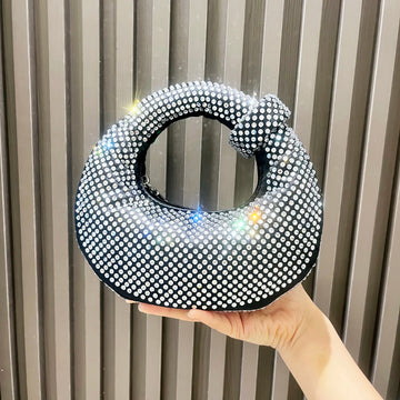 Luxury Rhinestone Shoulder Bag – Designer Evening Clutch & Party Handbag