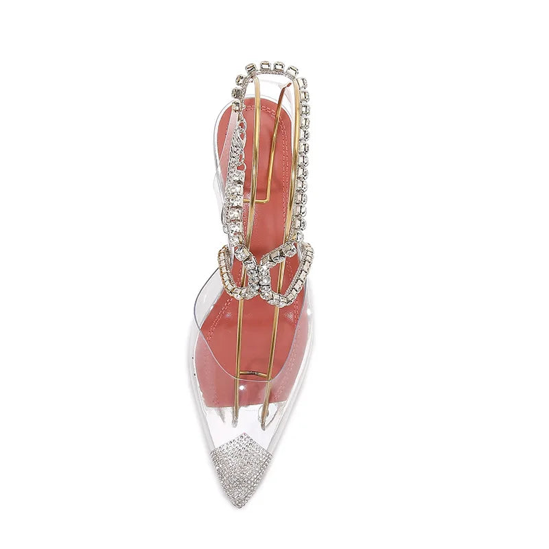 Transparent Crystal High Heels - Blingy Bag LLC