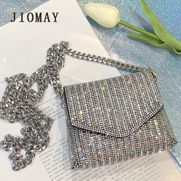 Women’s Mini Rhinestone Bag – Bling Clutch, Shoulder & Crossbody Purse