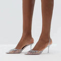 Transparent Rhinestones Heels - Blingy Bag LLC