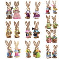 Straw Easter Bunny Ornament Set - Blingy Bag LLC