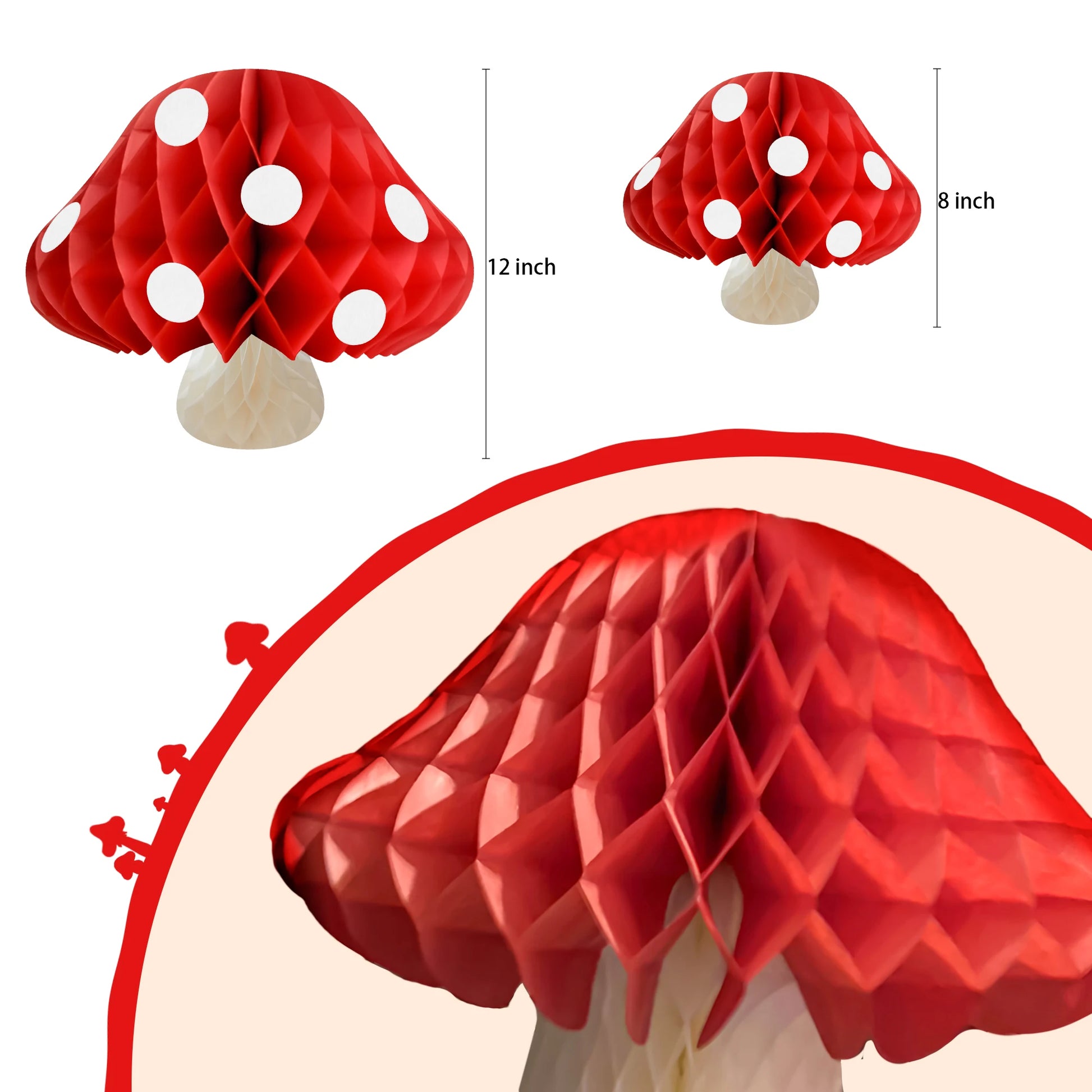 Paper Mushroom Honeycomb - Blingy Bag LLC