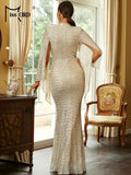 Bodycon Elegant Sequin Gown - Blingy Bag LLC