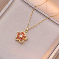 Rotating Flower Pendant Necklace - Blingy Bag LLC