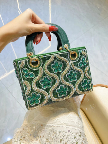 Women’s Luxury Evening Bag – Handmade Diamond Shoulder & Crossbody Party Clutch