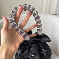 Satin Beaded Hobo Handbag - Blingy Bag LLC