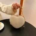 Heart Shape Shiny Clutch - Blingy Bag LLC