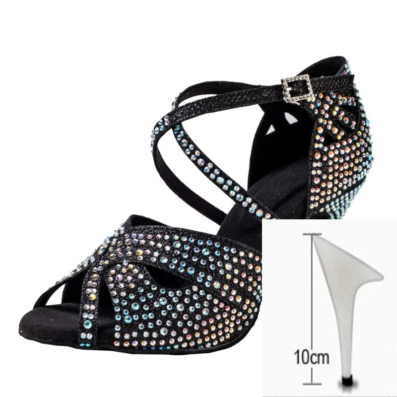 Latin Dance Rhinestone Shoes - Blingy Bag LLC