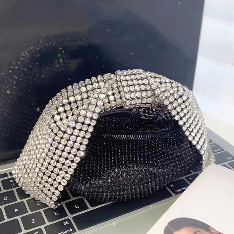 Diamond Bow Evening Clutch - Blingy Bag LLC