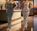 Strapless Elegant Evening Dress - Blingy Bag LLC