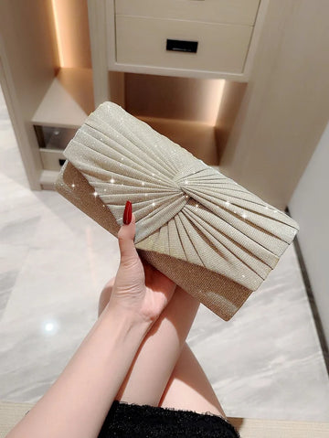 Luxury Silver Crossbody Evening Bag