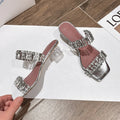 Transparent Rhinestone High Heels - Blingy Bag LLC