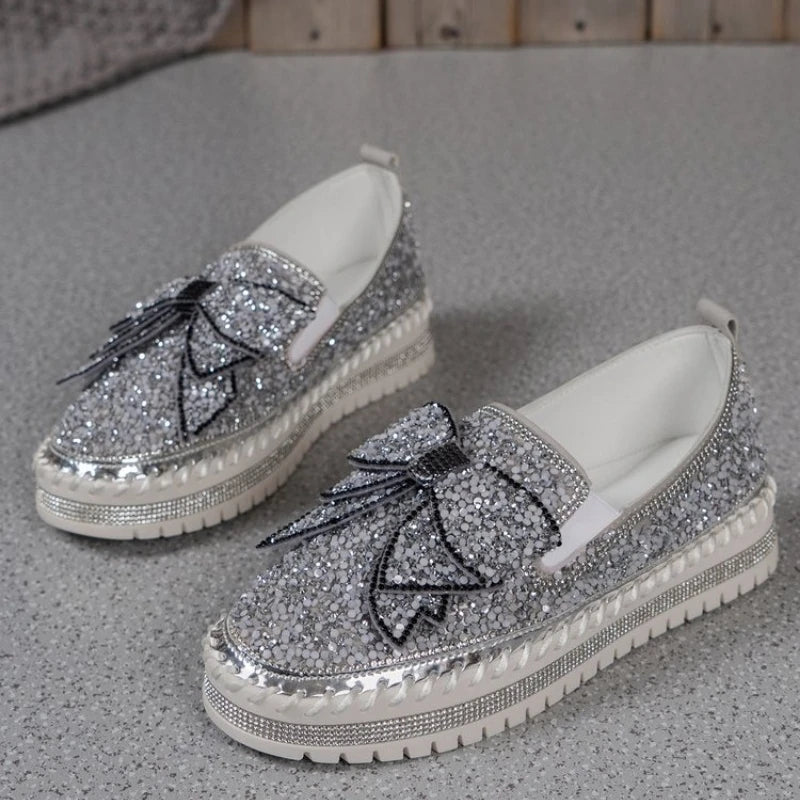 Glitter Platform Sneakers - Blingy Bag LLC