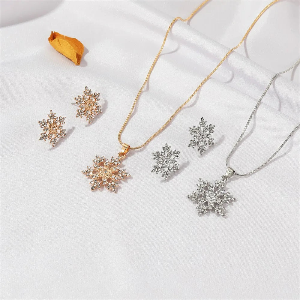 Snowflake Christmas Jewelry Set - Blingy Bag LLC