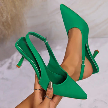 Summer Closed-Toe High Heel Sandals – Pointed Toe Fashion Women