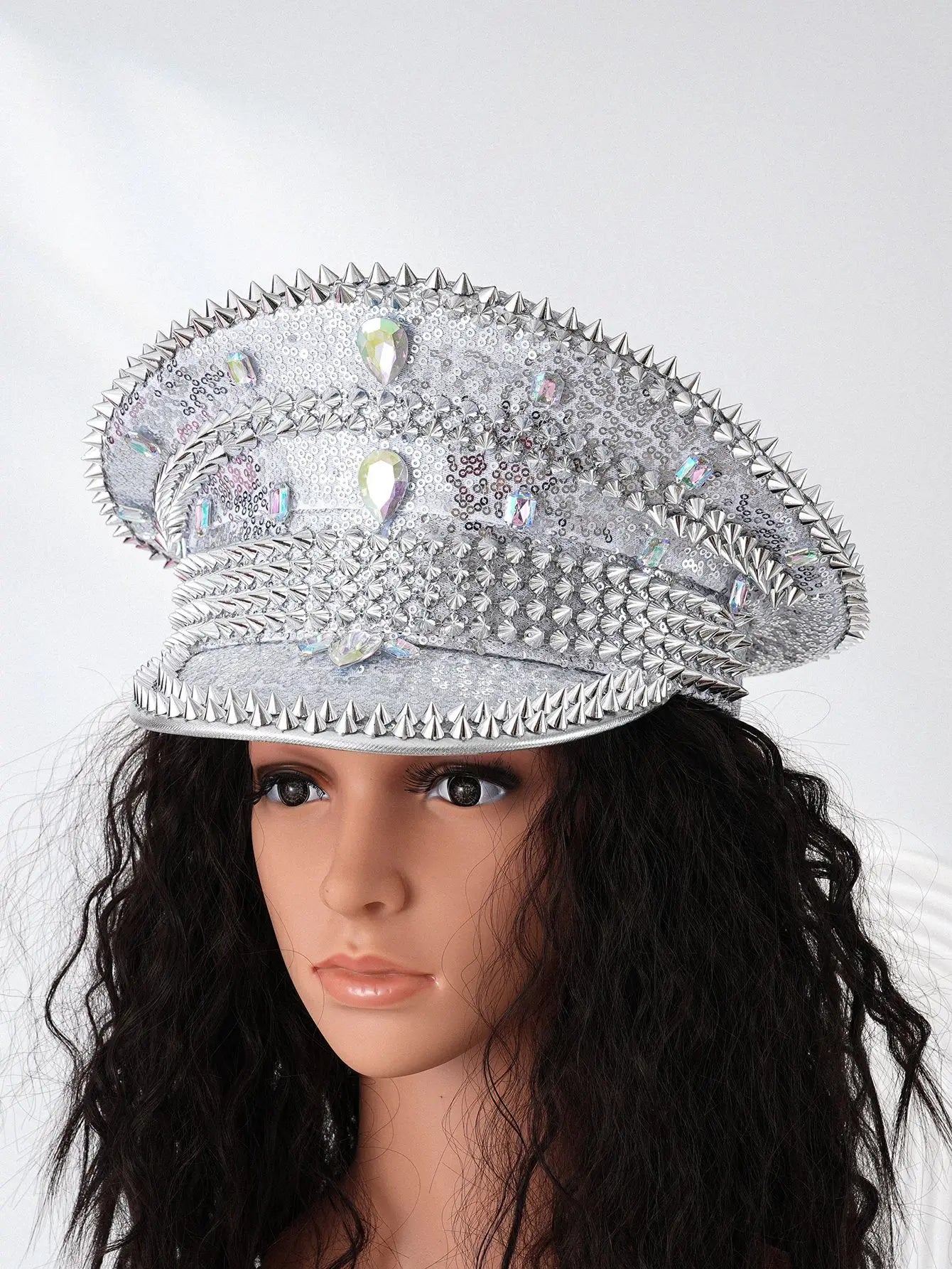 Punk Style Studded Hat - Blingy Bag LLC