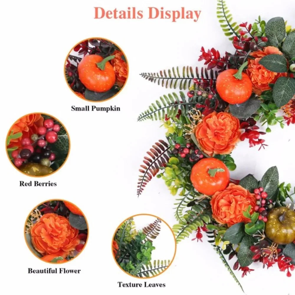 Autumn Pumpkin Wreath - Blingy Bag LLC