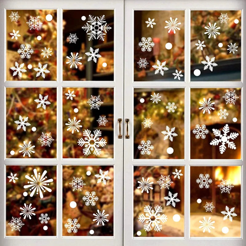 White Snowflake Wall Sticker Set - Blingy Bag LLC