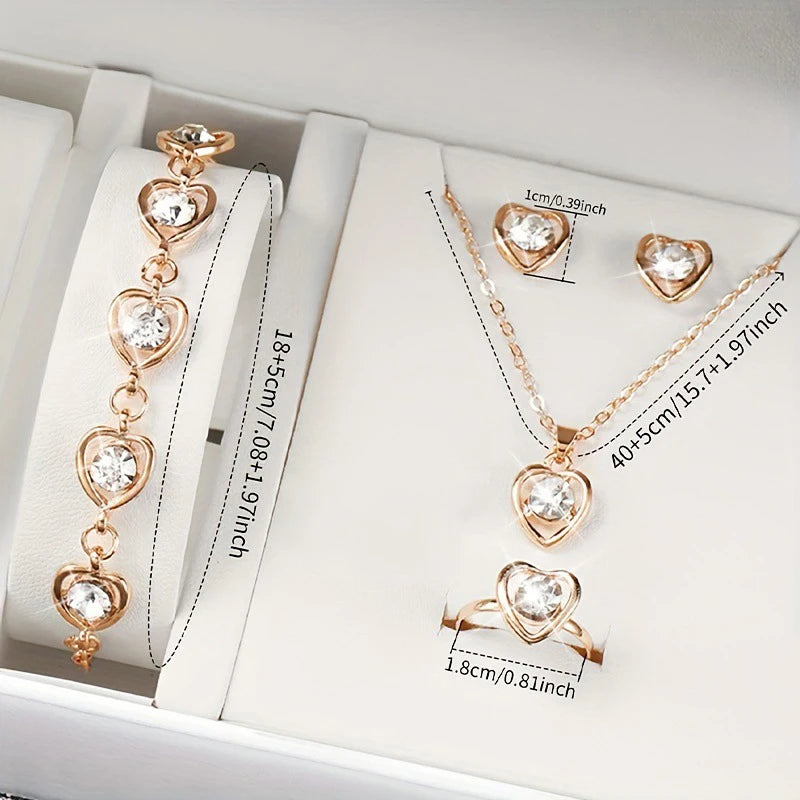 Heart Shape Jewelry Set - Blingy Bag LLC