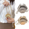 Metal Shell Pearl Chain Bag - Blingy Bag LLC