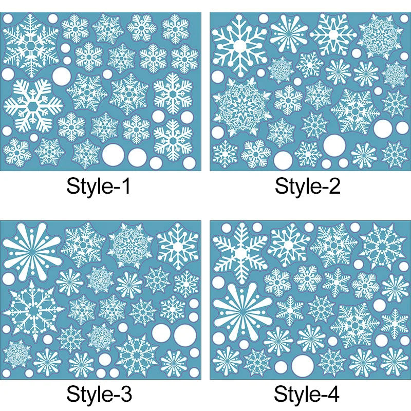 White Snowflake Wall Sticker Set - Blingy Bag LLC