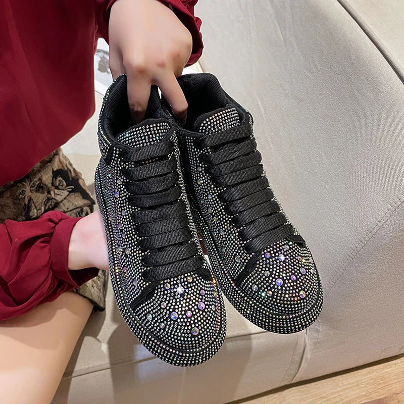 Luxury Rhinestone Platform Shoes - Blingy Bag LLC