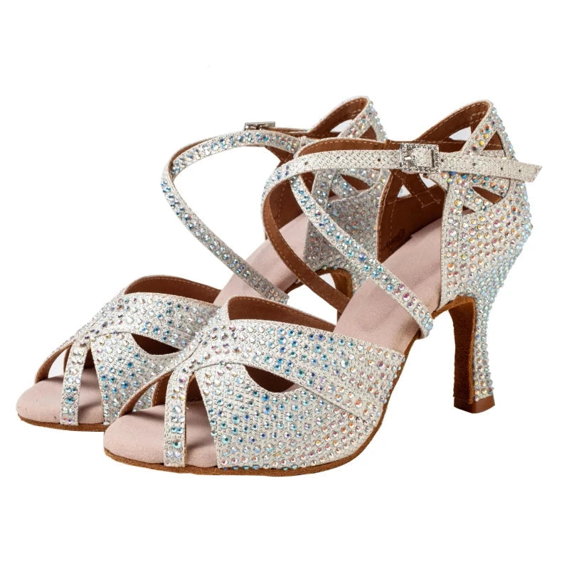 Latin Dance Rhinestone Shoes - Blingy Bag LLC