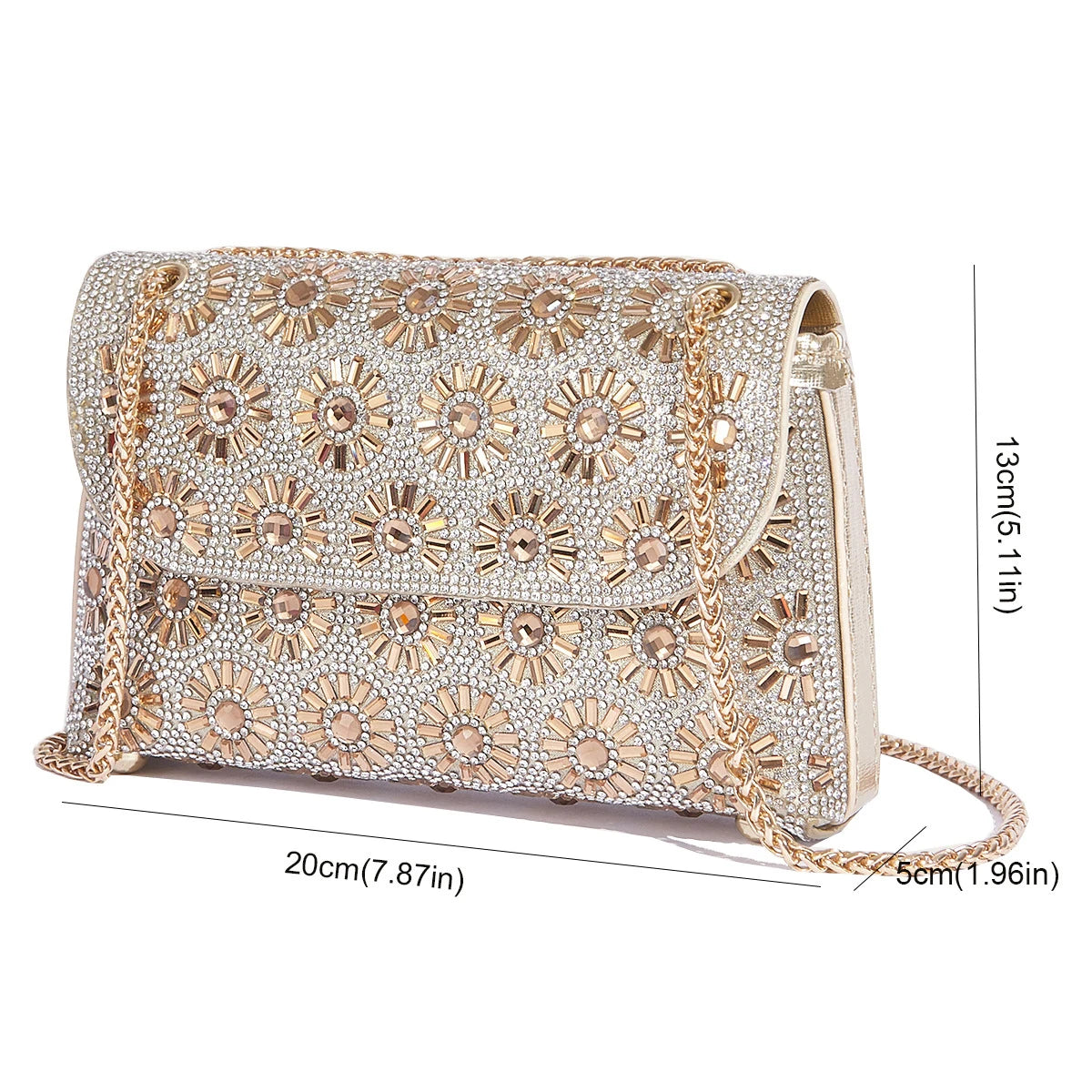 Sunflower Diamond Clutch - Blingy Bag LLC