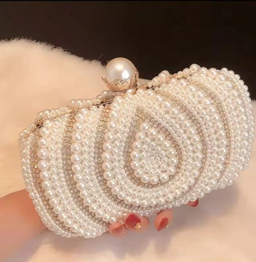 Diamond Pearl Evening Clutch Purse
