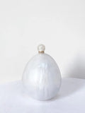 Pearl White Marble Oval Acrylic Box Clutches Purse Evening Bags Wedding Rhinestone Handbags Bridal PVC Female  Mini Purses Bag - Blingy Bag LLC