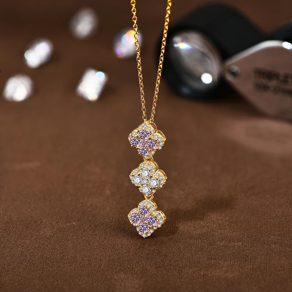 Moissanite Pendant Necklace - Blingy Bag LLC