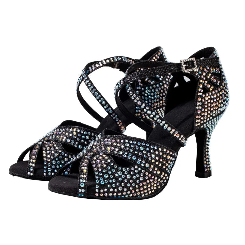 Latin Dance Rhinestone Shoes - Blingy Bag LLC