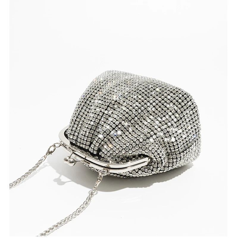 Luxury Silver Rhinestone Bag - Blingy Bag LLC