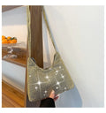 Fashion Rhinestone Shiny Handbag Women Sparkling Evening Clutch Tote Purse Bags Luxury Design Causal Handbag Ladies Shoulder Bag - Blingy Bag LLC