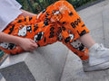 Sanrio Hello Kitty Pajamas Pants Happy Halloween Flannel Women Warm Woolen Whitecartoon Casual Home Pants Autumn Grils Trousers - Blingy Bag LLC