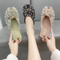 Peep Toe Glitter Loafers - Blingy Bag LLC