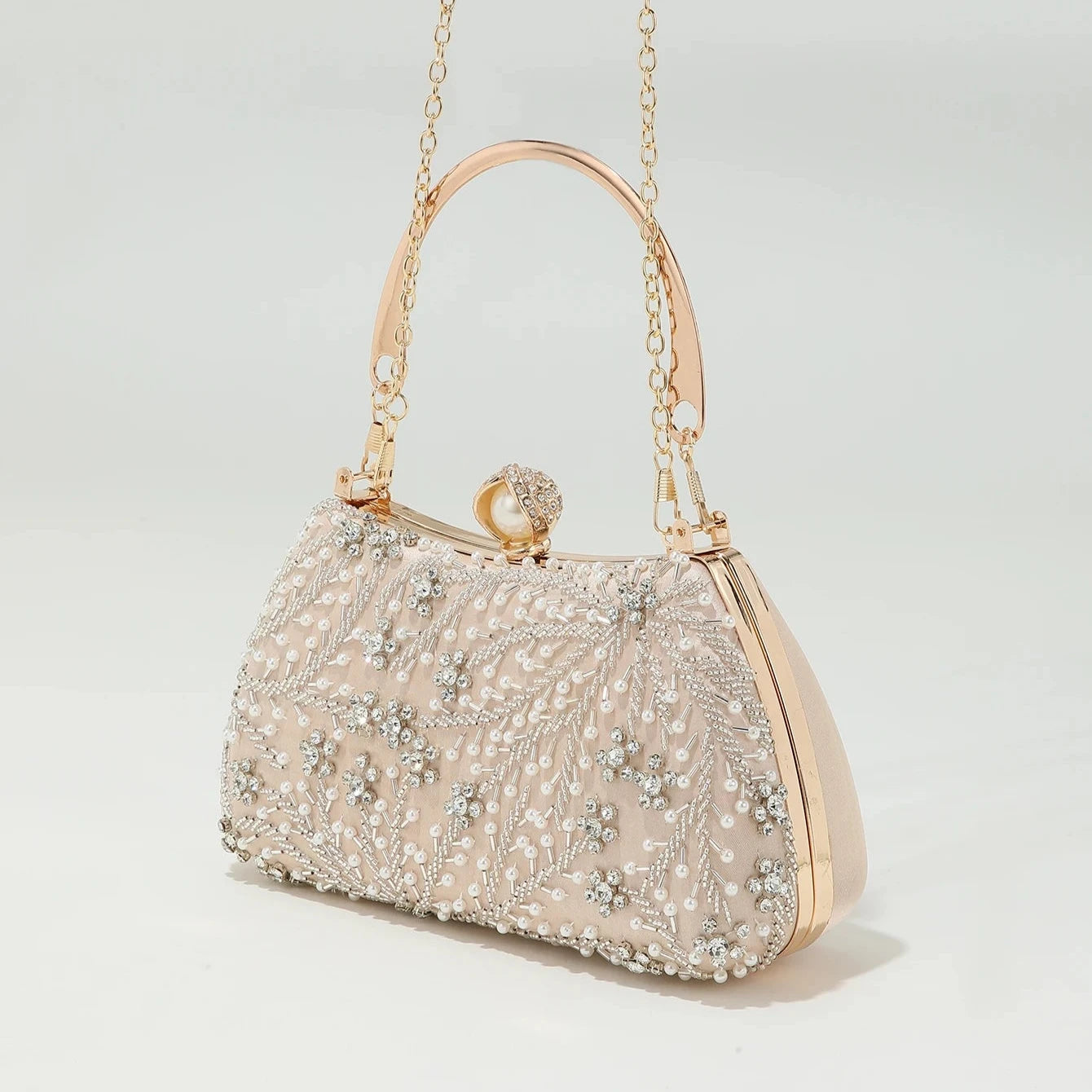 Diamond Studded Flower Bag - Blingy Bag LLC